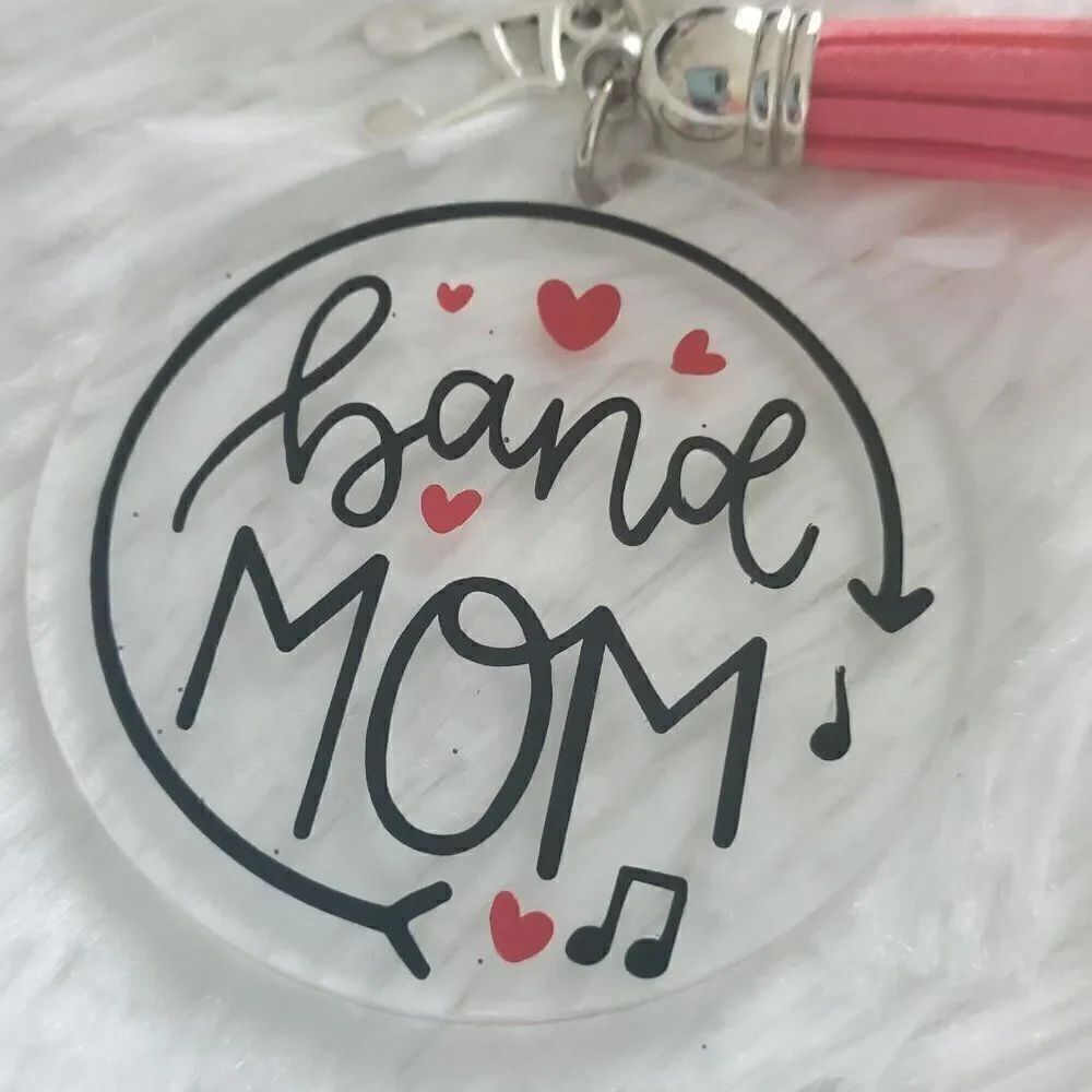 Band Mom Keychain, Band Dad Keychain, Music Note Keychain - Picture 11 of 15